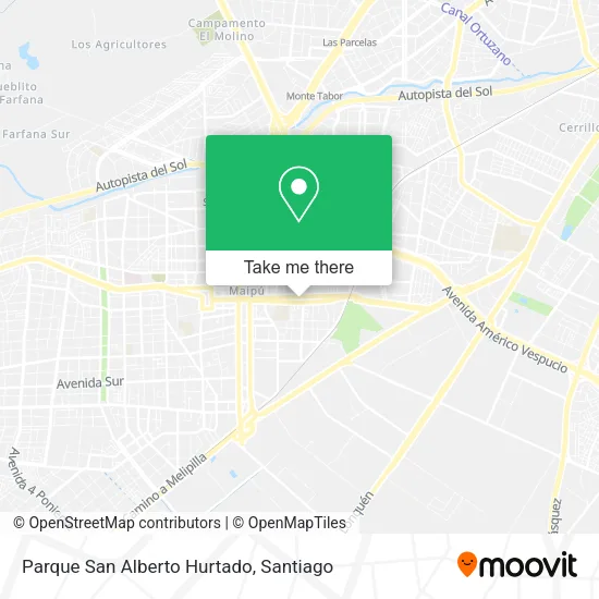 Parque San Alberto Hurtado map