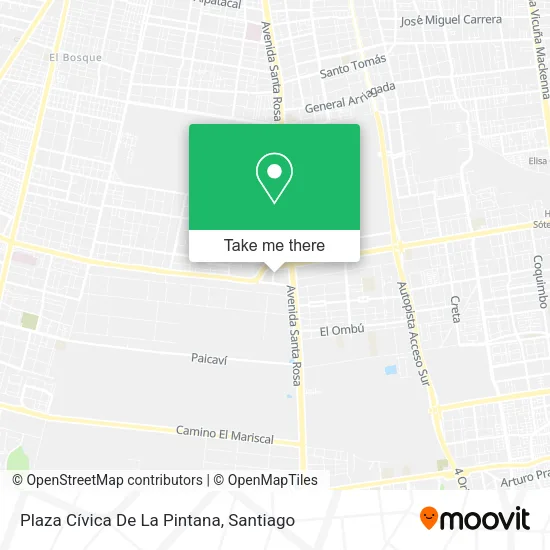 Plaza Cívica De La Pintana map