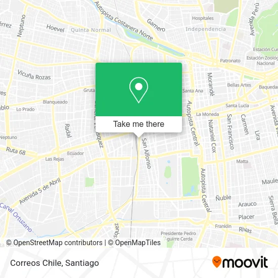 Correos Chile map