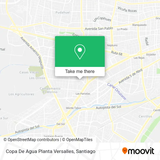 Mapa de Copa De Agua Planta Versalles