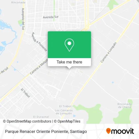 Parque Renacer Oriente Poniente map