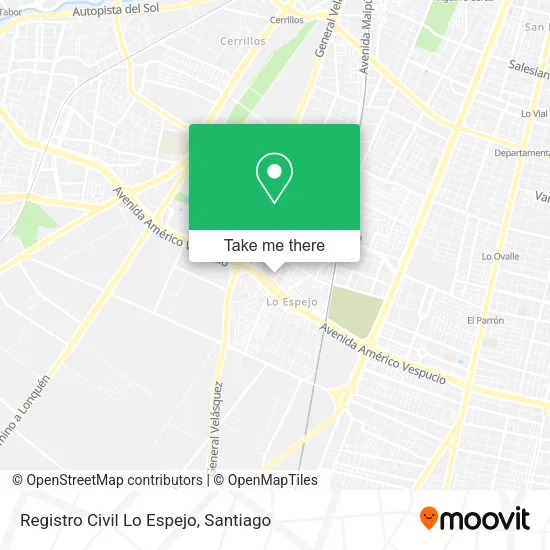 Registro Civil Lo Espejo map