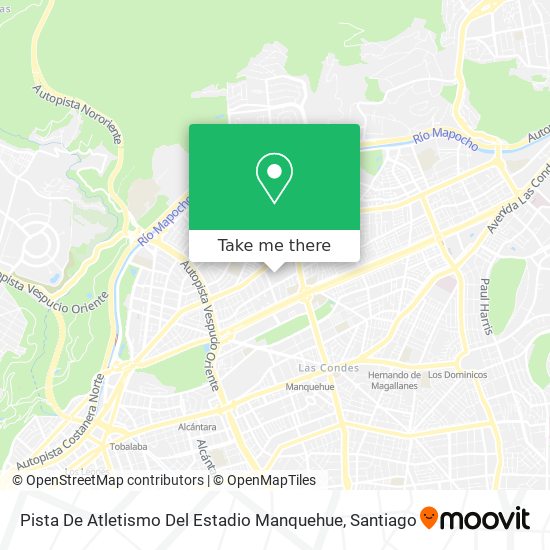 Pista De Atletismo Del Estadio Manquehue map