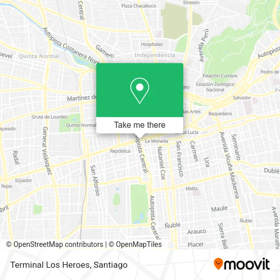 Terminal Los Heroes map