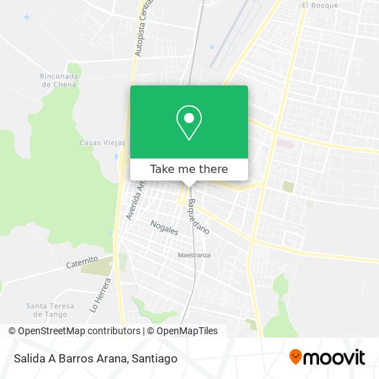 Mapa de Salida A Barros Arana
