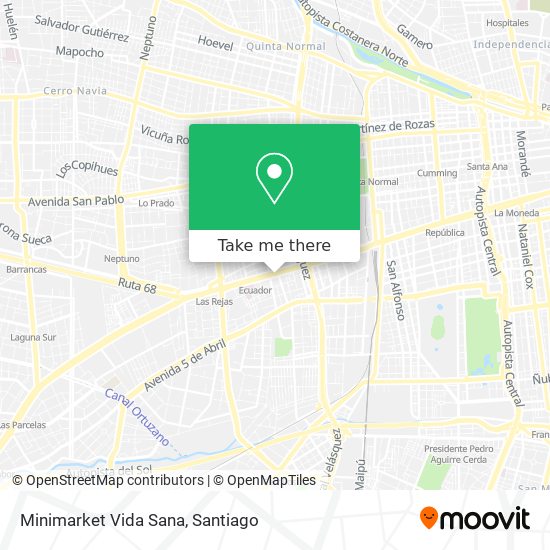 Minimarket Vida Sana map