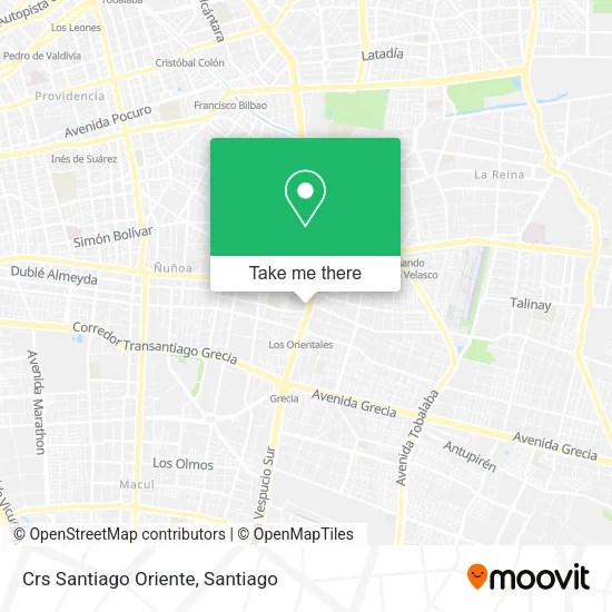 Crs Santiago Oriente map