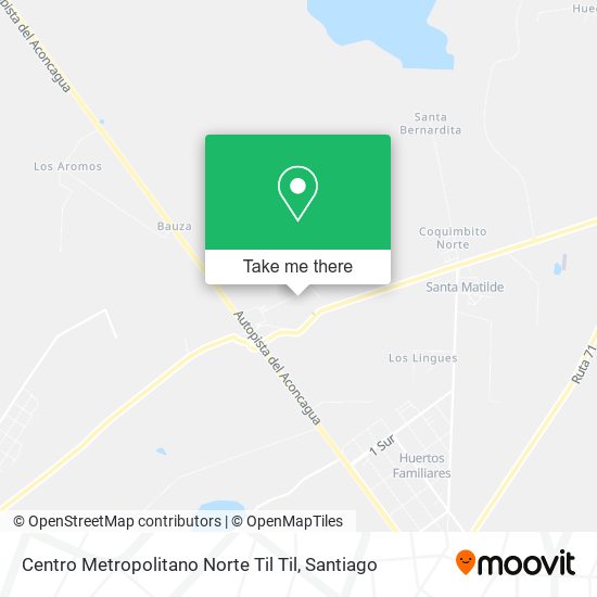 Mapa de Centro Metropolitano Norte Til Til