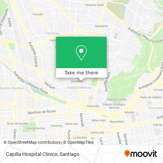 Mapa de Capilla Hospital Clínico