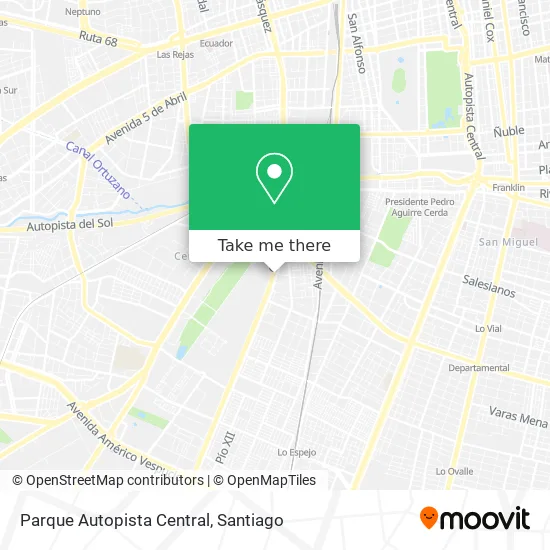 Parque Autopista Central map