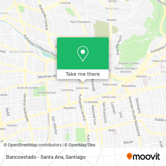Bancoestado - Santa Ana map
