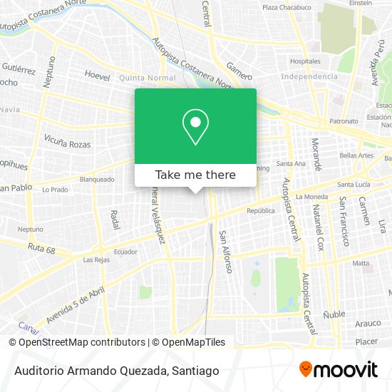 Mapa de Auditorio Armando Quezada