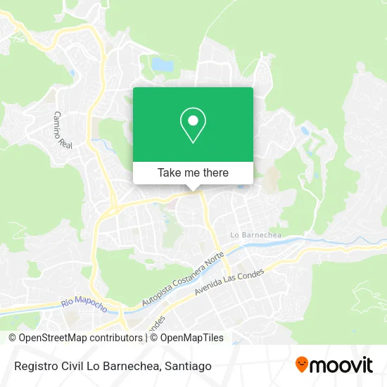 Registro Civil Lo Barnechea map