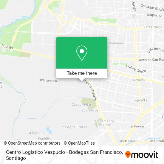 Centro Logístico Vespucio - Bodegas San Francisco map