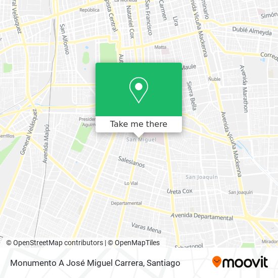 Monumento A José Miguel Carrera map