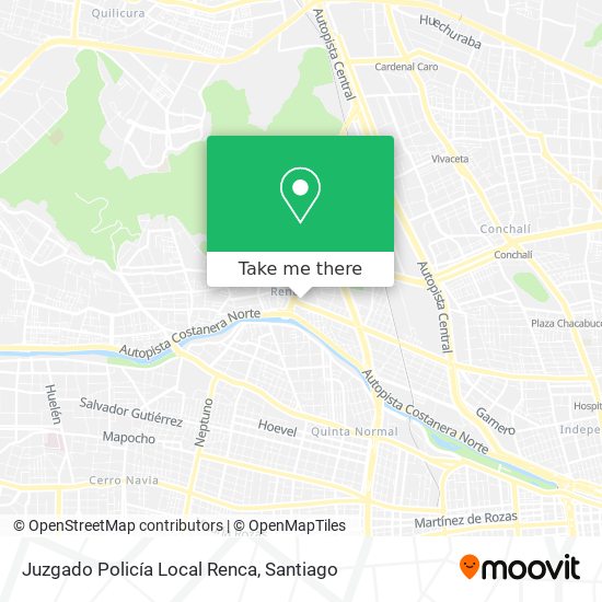 Mapa de Juzgado Policía Local Renca