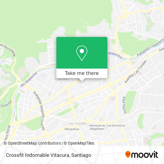Crossfit Indomable Vitacura map