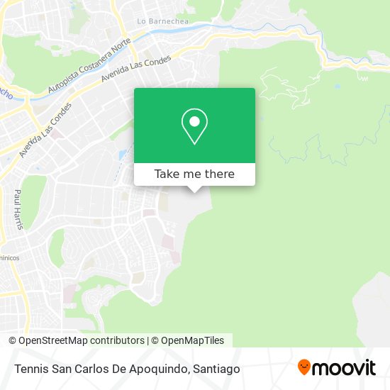 Tennis San Carlos De Apoquindo map