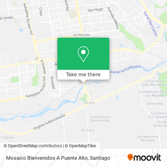 Mosaico Bienvenidos A Puente Alto map