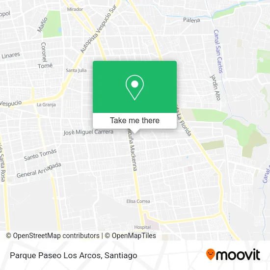 Parque Paseo Los Arcos map