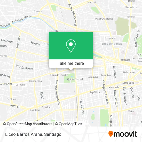 Liceo Barros Arana map
