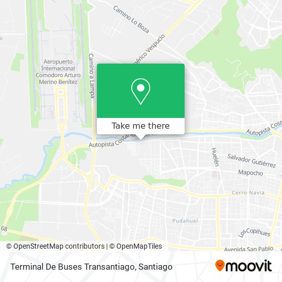 Terminal De Buses Transantiago map