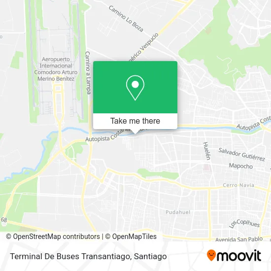 Terminal De Buses Transantiago map