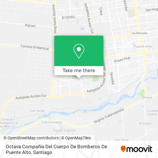 Octava Compañía Del Cuerpo De Bomberos De Puente Alto map