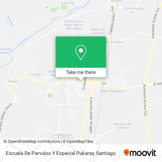 Escuela De Parvulos Y Especial Pukaray map