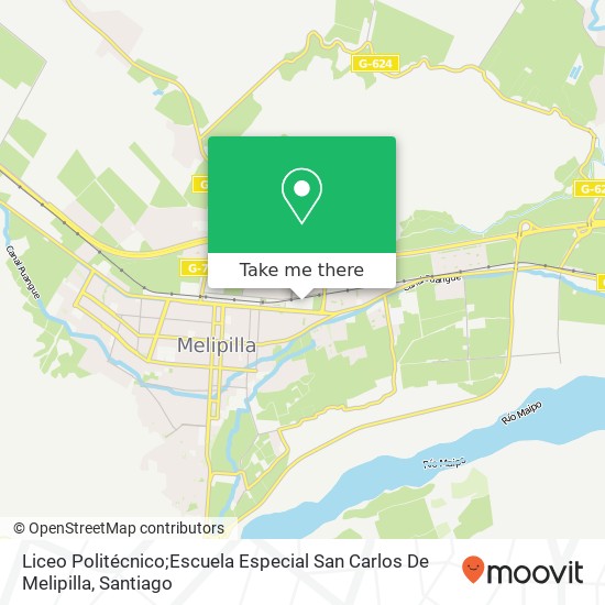 Liceo Politécnico;Escuela Especial San Carlos De Melipilla map
