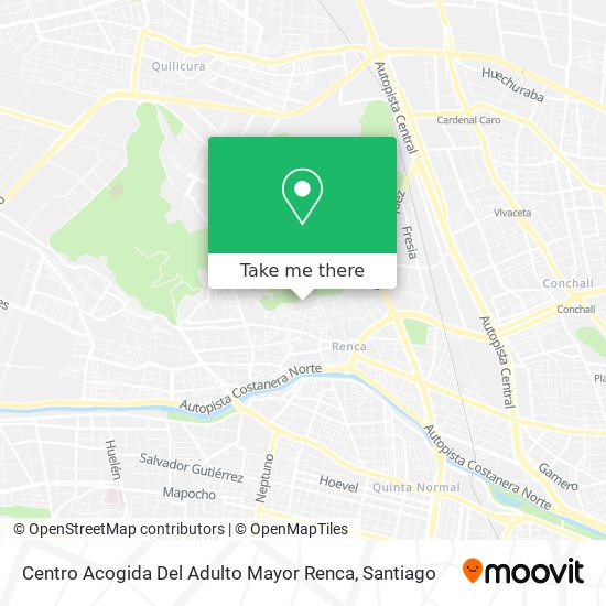 Centro Acogida Del Adulto Mayor Renca map