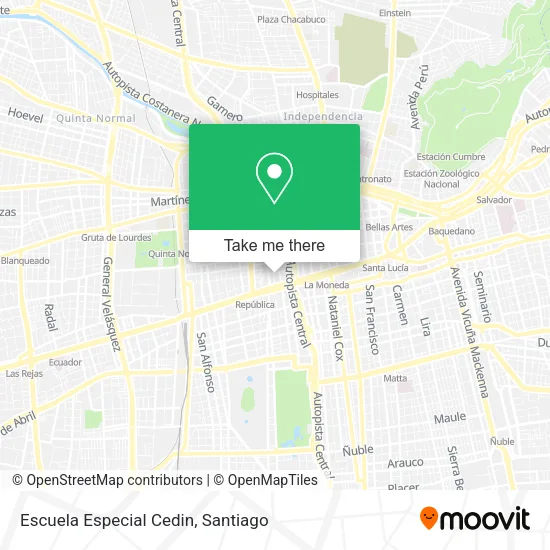 Escuela Especial Cedin map