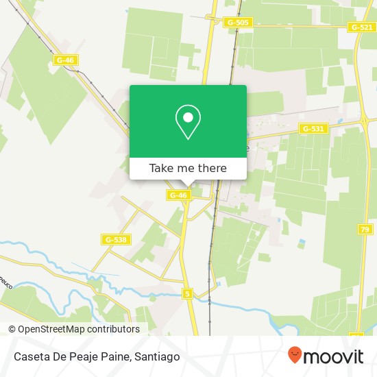 Caseta De Peaje Paine map
