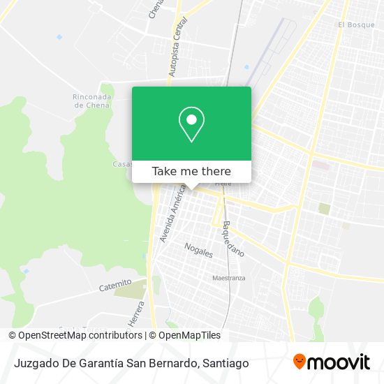 Juzgado De Garantía San Bernardo map
