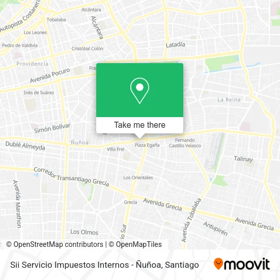 Sii Servicio Impuestos Internos - Ñuñoa map