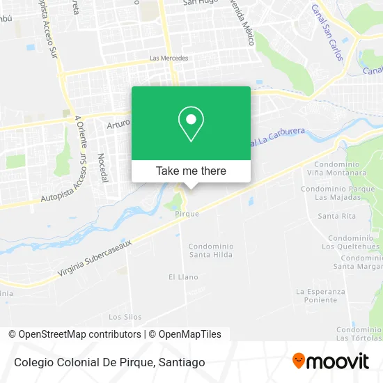 Colegio Colonial De Pirque map