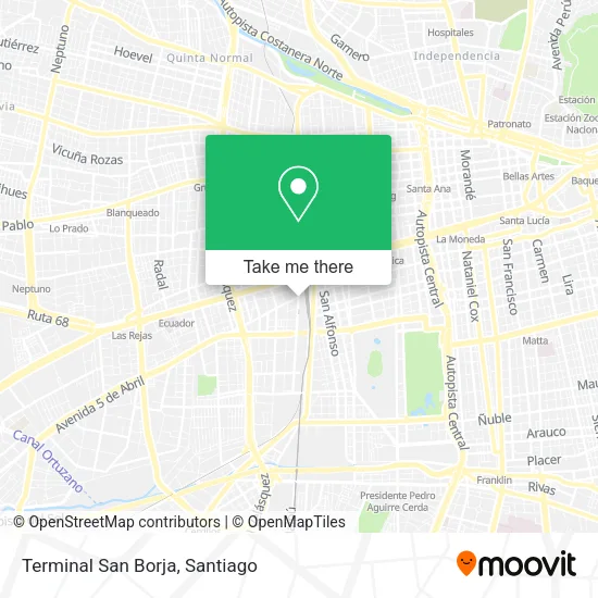 Terminal San Borja map