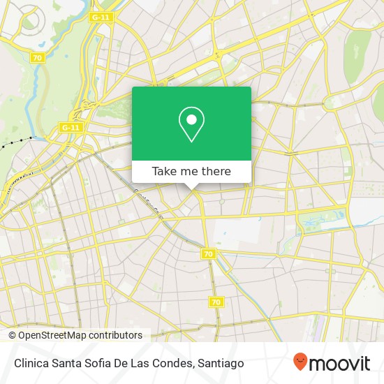 Mapa de Clinica Santa Sofia De Las Condes