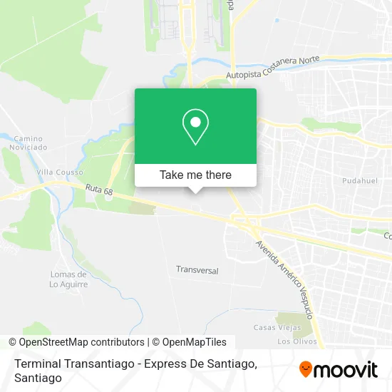 Terminal Transantiago - Express De Santiago map
