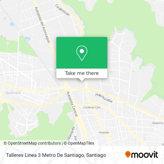 Talleres Linea 3 Metro De Santiago map