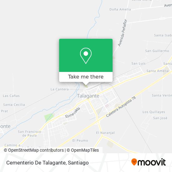 Mapa de Cementerio De Talagante