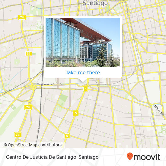 Mapa de Centro De Justicia De Santiago