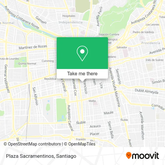 Plaza Sacramentinos map
