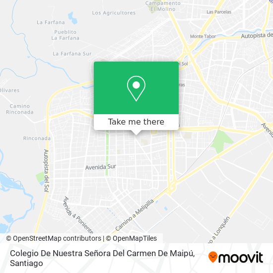 Colegio De Nuestra Señora Del Carmen De Maipú map