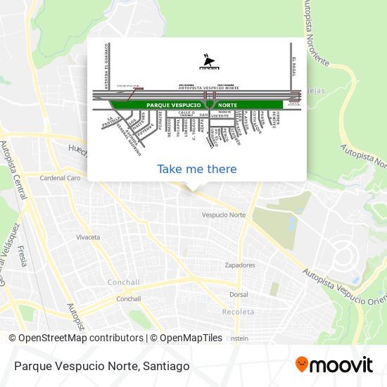 Mapa de Parque Vespucio Norte