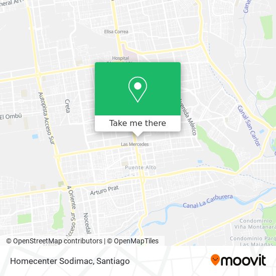 Homecenter Sodimac map