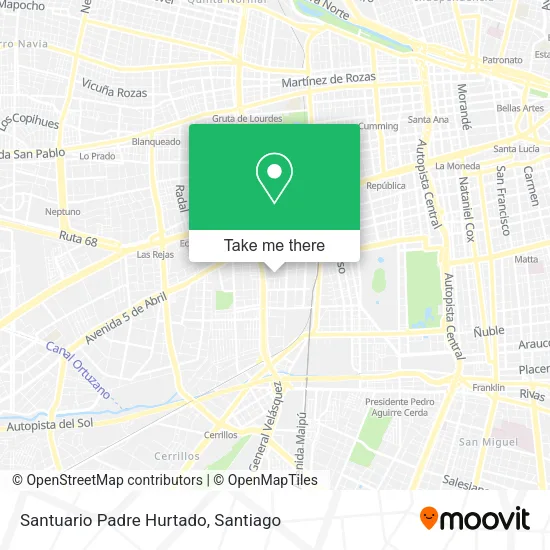Santuario Padre Hurtado map