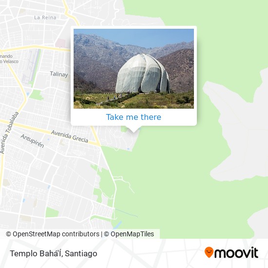 Templo Bahá'Í map