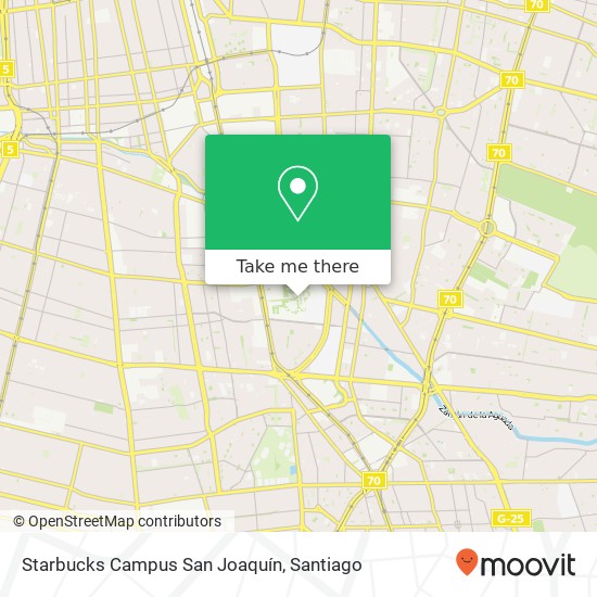 Starbucks Campus San Joaquín map