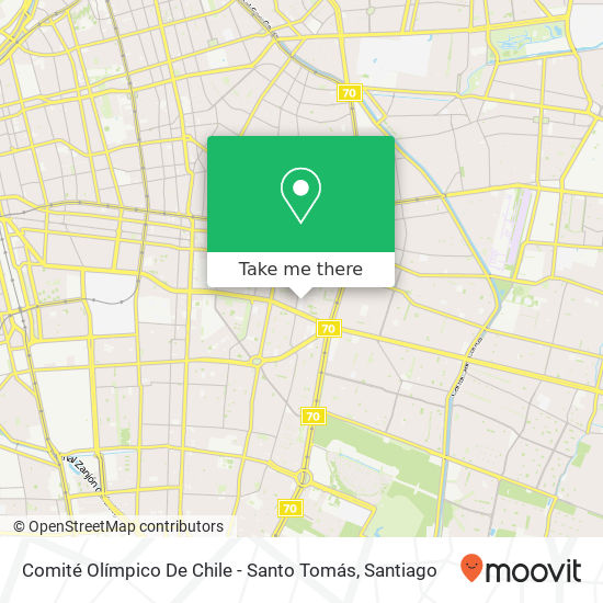 Comité Olímpico De Chile - Santo Tomás map